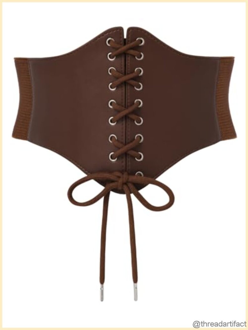 Scarlet Darkness Corset Belt Faux Leather Elastic Lace-Up Renaissance Pirate